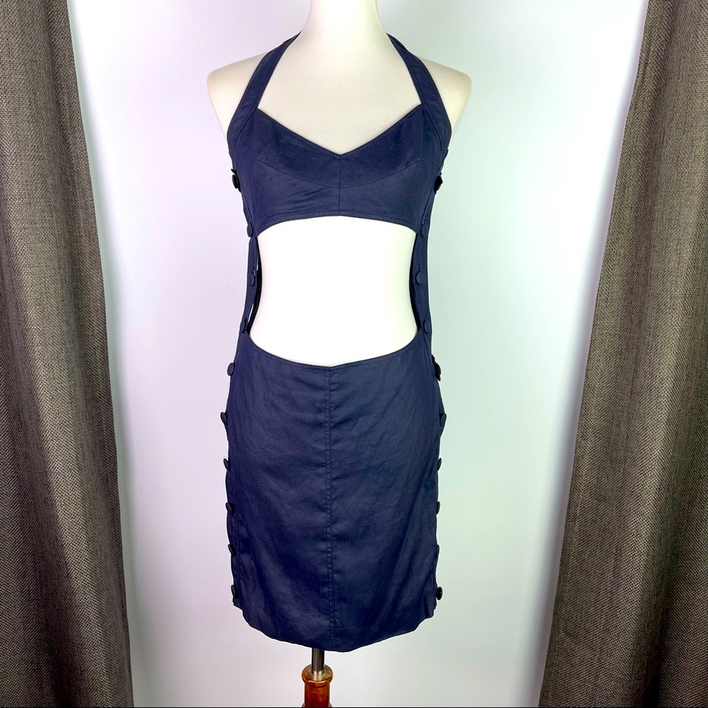 FENDI Vintage Rare Cut Out Mini Dress